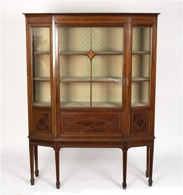 Lot 464 - An Edwardian glass fronted cabinet, with...
