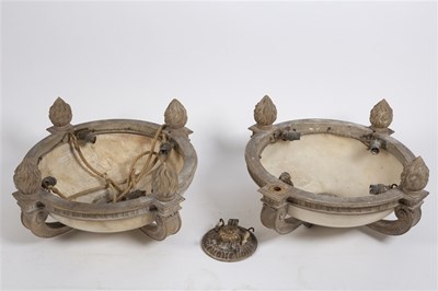 Lot 468 - A pair of 18th Century style pendant shades,...