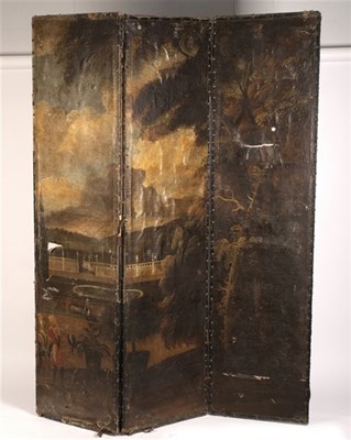 Lot 472 - A late 18th Century three-panel two-fold...