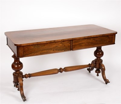 Lot 476 - An early Victorian rosewood side table, fitted...