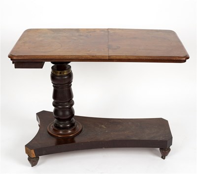 Lot 487 - A Regency bed table with reading slope drawer...