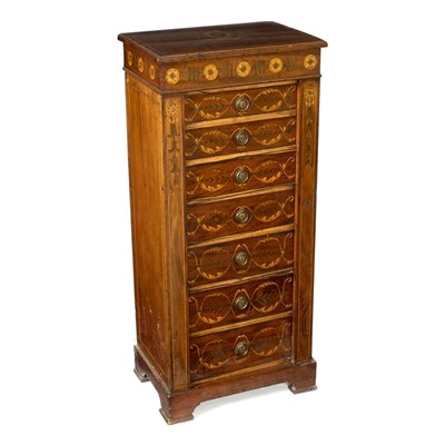 Lot 495 - A William IV rosewood Wellington chest fitted...