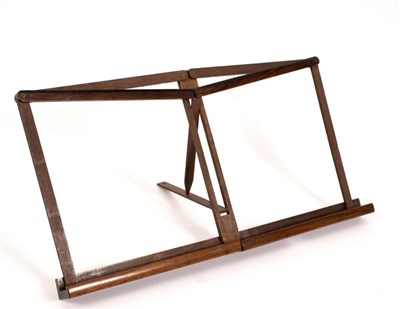 Lot 499 - A mahogany folding music/reading stand, 23cm...