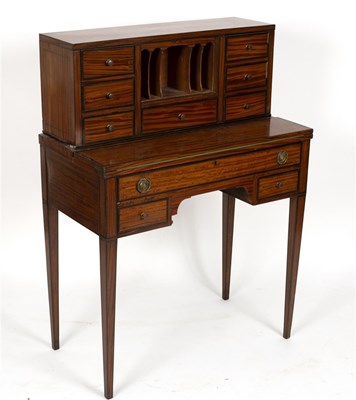 Lot 517 - A satinwood and crossbanded bonheur du jour,...