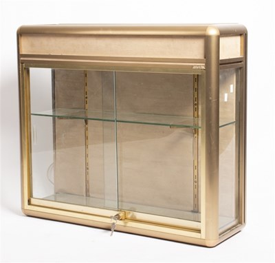 Lot 523 - A modern glazed wall hanging display cabinet...