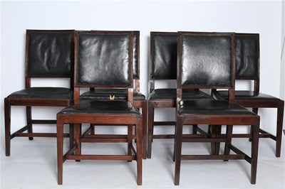 Lot 537 - A set of six 19th Century mahogany dining...