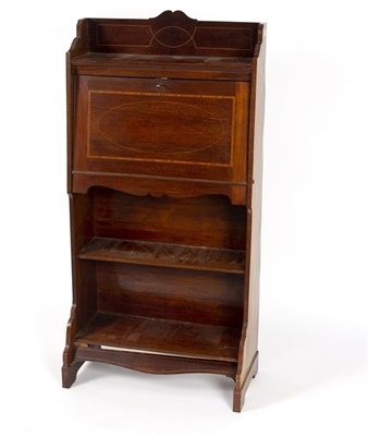 Lot 548 - An Edwardian mahogany escritoire, the fall...