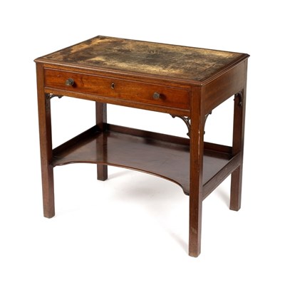 Lot 556 - A George III mahogany writing table with inset...