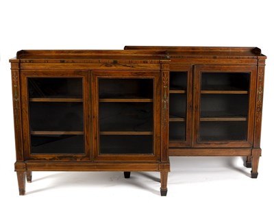 Lot 557 - A pair of Victorian rosewood and polychrome...