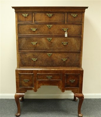 Lot 561 - An early 18th Century walnut chest on stand,...
