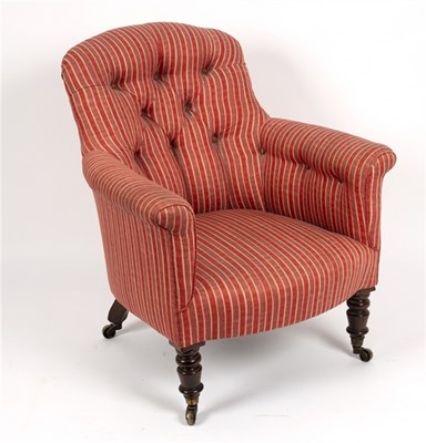 Lot 570 - A Regency rosewood framed tub armchair on...