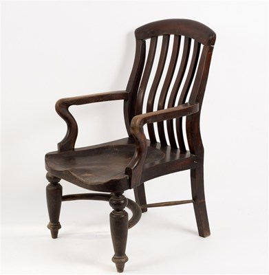 Lot 589 - A 19th Century open armchair with stick back...