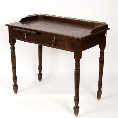 Lot 592 - A 19th Century walnut side table, with...
