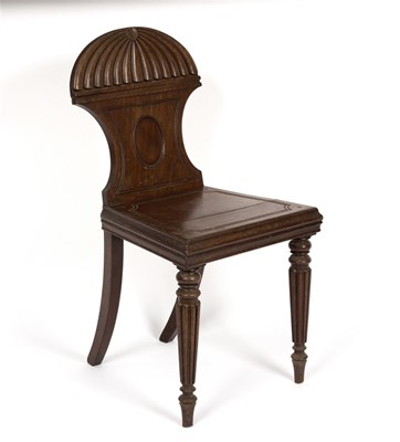 Lot 598 - A Regency mahogany hall chair Condition Report:...