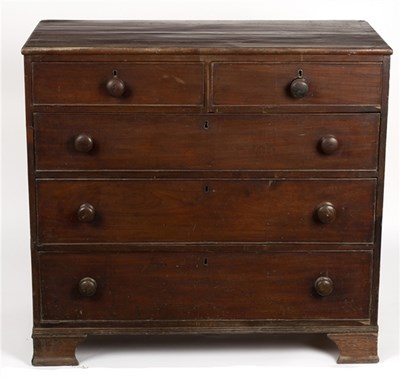 Lot 603 - A Victorian mahogany chest of two short over...