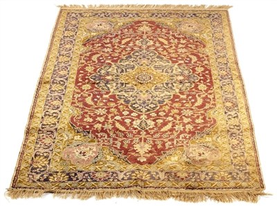 Lot 626 - A Turkish silk Hereke rug the central lozenge...