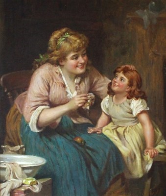 Lot 630 - Edwin Roberts (British 1840-1917)/Mother and...