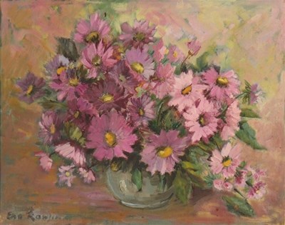 Lot 632 - Ena Russell (British 1906-1997)/Asters in a...