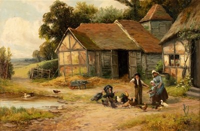 Lot 648 - Robert John Hammond (1879-1911)/Farmyard Scene...