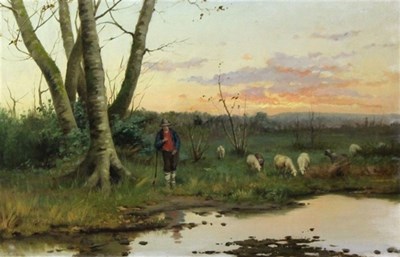 Lot 657 - William Dommerson (British 1850-1927)/Shepherd...