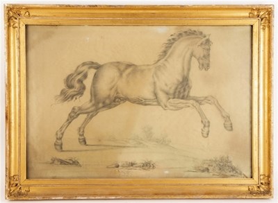 Lot 680 - 19th Century French School/Prancing Stallion...