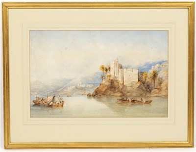 Lot 693 - Edward Tucker (1830-1909)/Lake Scene,...