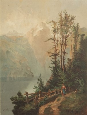 Lot 706 - Lortet/Mountain Lanscape/watercolour, 33cm x 25cm