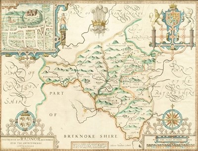 Lot 711 - Christopher Saxton/The Countie of Radnor Anno...