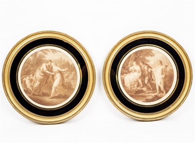 Lot 723 - John Ogborne after Angelica Kauffman/Lovers/a...