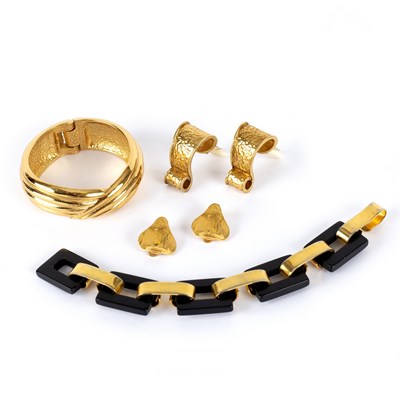 Lot 3 - Yves St Laurent, a chain link bracelet,...