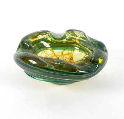 Lot 39 - Mdina, a glass bowl of organic circular form...