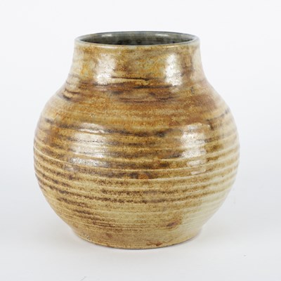 Lot 96 - Peter Arnold, Alderney pottery, a ribbed squat...