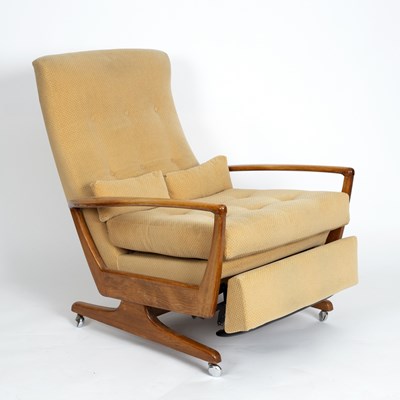 Lot 181 - Parker Knoll, a beech frame reclining armchair...