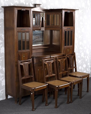 Lot 188 - Style of Koloman Moser, a twin-pillar cabinet...