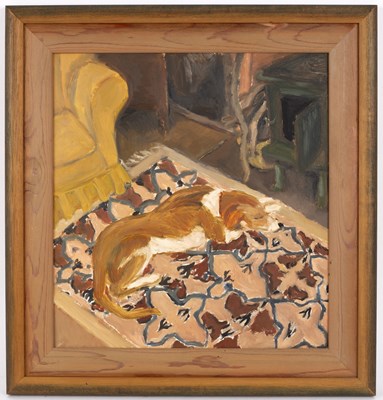 Lot 253 - Philippa Bambach (20th Century)/The Rug/oil on...