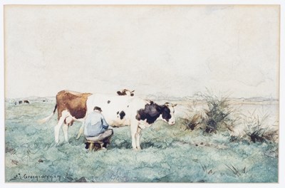 Lot 312 - A J Groenewegen (Dutch 1874-1963)/Farmer...