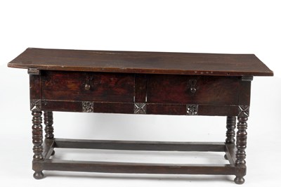 Lot 7 - A Spanish stained walnut serving table, early...