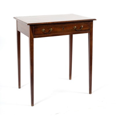 Lot 109 - A George III mahogany table fitted a drawer on...