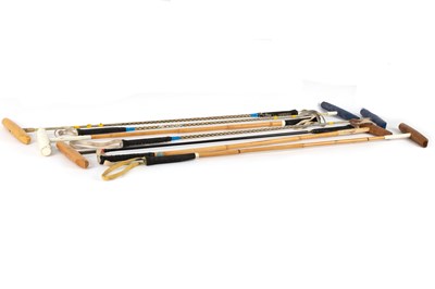 Lot 127 - Seven polo sticks, various