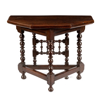 Lot 181 - A late 17th Century oak credence table, South...