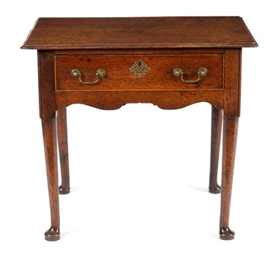 Lot 186 - An oak table, early 18th Century fitted a...