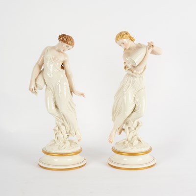 Lot 197 - A pair of Royal Worcester figures, The Water...