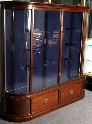 Lot 210 - A mahogany framed display cabinet, enclosed by...