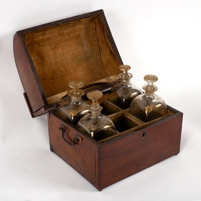 Lot 238 - An early 19th Century mahogany decanter box,...