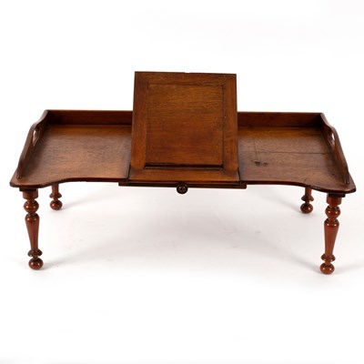 Lot 273 - An invalid's bed table with reading slope and...