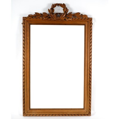 Lot 296 - A rectangular pier glass, the mahogany frame...