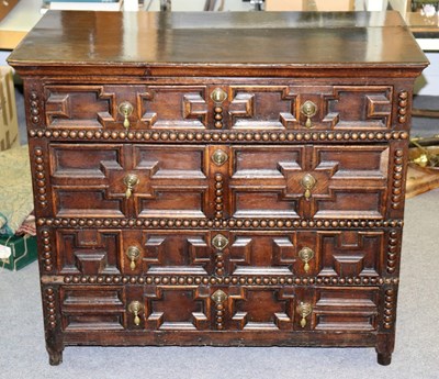 Lot 312 - An early 18th Century chest fitted four...