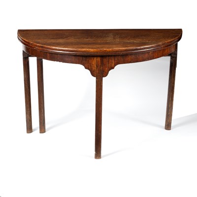 Lot 314 - An early 19th Century half-round oak tea table,...