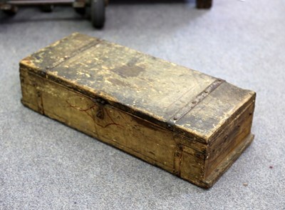 Lot 320 - An early Victorian painted toolbox, 62cm wide