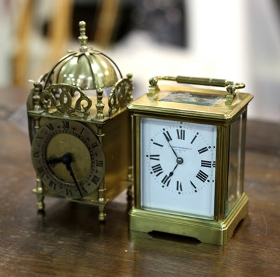 Lot 335 - An eight-day carriage clock, Stewart Dawson...